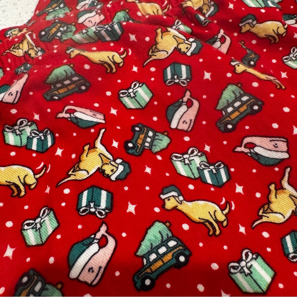 Vineyard Vines Holiday Pajama Pants Red Dog Gift Print Women’s Small Christmas